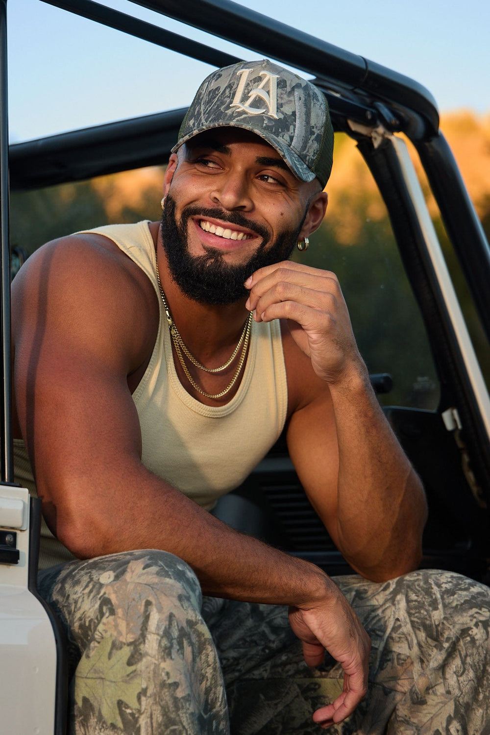 Gorras de camionero con estampado de árboles