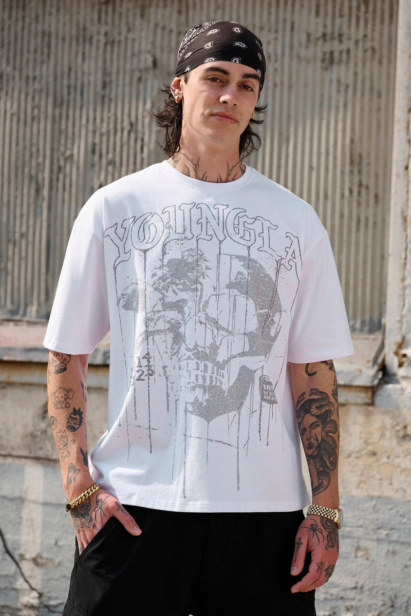 Camisetas con calaveras florales